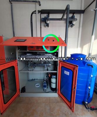 China 300 G / H Sodium Hypochlorite Generation System Electrolysis Form Brine Salt Solution for sale