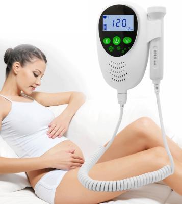 China Advanced Monitoring Baby Heart Rate Baby Heartbeat Heartbeat Doppler Fetal Monitor with Charger for sale