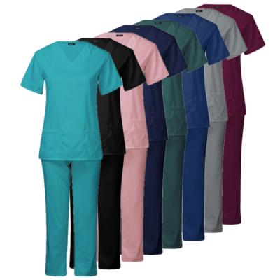 China Breathable Comfortable 10 Colors Optional Custom Design Medical Uniforms Sets Nursing Scrub Set For Hospital for sale