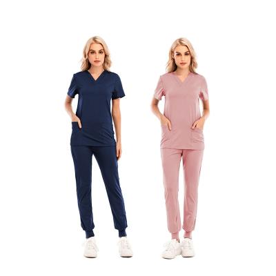 China Breathable Comfortable Fashionable Design Nurse Jogger Scrubs Medic Uniforms Sets For Women for sale