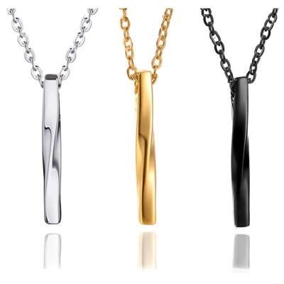 China 2023 Summer TRENDY Spring Necklace/Stainless Steel Hot Selling Men's Hip Hop Pendant Minimalist Necklace for sale