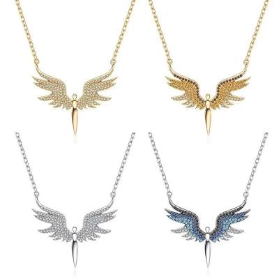 China 2023 New Angel Wings Necklace Women's CIA style FASHIONABLE long wings creative fashion necklace chain for sale