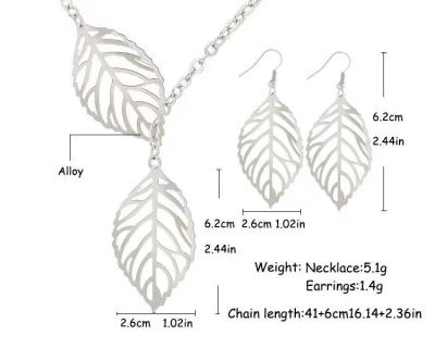 China 2023 office/career Yiwu factory directly sells European and American creative fashion simple forest metal leaves earrings FOR WOMEN for sale