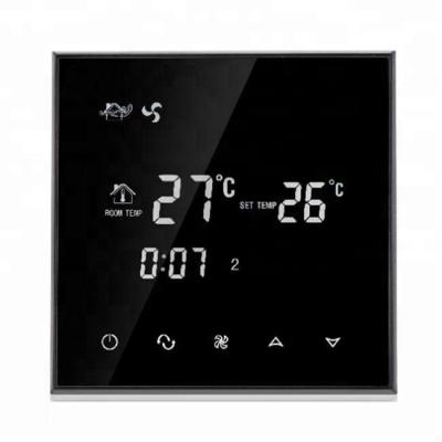 China Digital Central Air Conditioner Touch Screen Thermostat 6+1 Day 3 Speed ​​Fan Controller AC Programmable Thermostat for sale