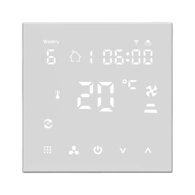 China Contemporary touch screen fan coil unit and EC fan controller FCU smart thermostat wifi for sale