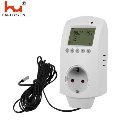 China Morden HY02TP Digital Thermostat Regulator Socket Temperature Controller Switch AC 220V Microcomputer with NTC Sensor for sale