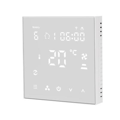 China Modern HVAC Temperature LCD Display Function RS485 Fan Thermostat for sale