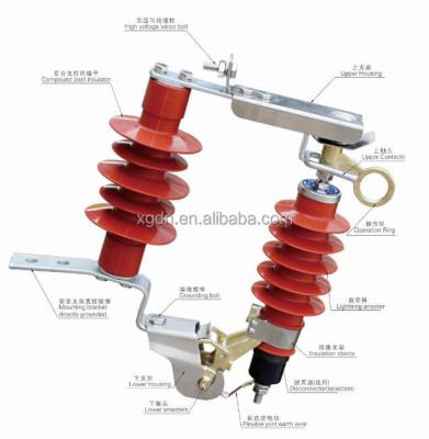 China Electrical System Protection 11kv To 132kV Outdoor Surge Arrester Lightning Arrester for sale