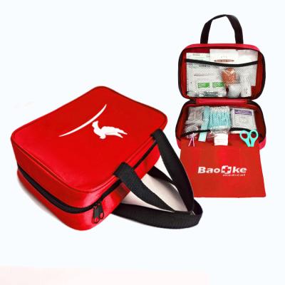 China OEM Double Handle Travel Portable Nurse Foldable First Aid Kit Bags Empty Waterproof First Aid Kit Tool Box For Emergency for sale