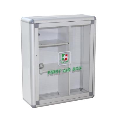 China Durable Wall Mounted Aluminum Tool Cabinet Box, Emergency Aluminum Complete Apparatus With Transparent Door For Workplace, Office, School for sale