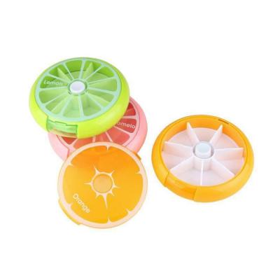 China Portable Plastic Medicine Rotation Type 7 Day Weekly Pill Box Food Grade Plastic Portable Rotation Custom Type Medicine 7 Day Weekly Pill Box for sale