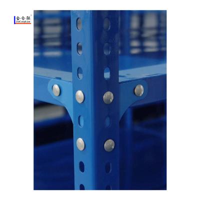 China Corrosion Proof Universal New Angle Steel Shelf Warehouse Light Access Shelf for sale