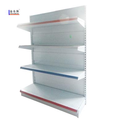 China Supermarket Simple Single Sided Side Shelves With Good Quality Gondola Shelves Snack Rack for sale