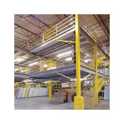 China Factory Mezzanine Floor Rack Display Storage Rack Anti-Corrosion Heavy Duty Customized Display Rack Mezzanine Rack for sale