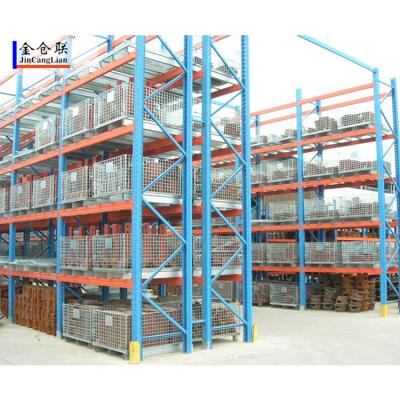 China Corrosion Protection Factory Warehouse Storage Tray Rack System Heavy Duty Tear-Drop Pallet Racking for sale