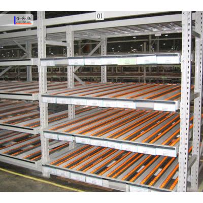 China Lightweight Corrosion Protection Custom Warehouse Factory Roller Shelves With Stacked Shelves for sale