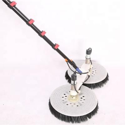 China Durable Long Handle Electric Solar Panel Cleaning Brush Dual Head Sweep Solar Panel Cleaning For PV System for sale