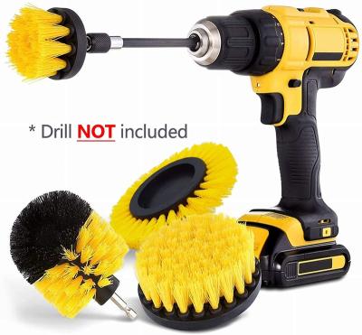 China Sustainable Shower Car Tire Cleaning Rotary Brush Drill Kit Power Brush Scrubber for Bathroom Grout Cleaning for sale