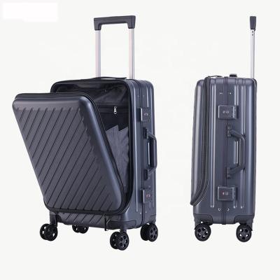 China Travel Luggage Germany Bayer School\Pc Trolley Case Open Selling Aluminum Suitcase\etc. better double front bottom opening for sale