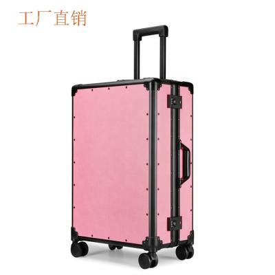 China School Pink Color Suitcase\Travel Newcomer Carbon Fiber Long Distance Luggage\etc. for Girl Aluminum Frame Plastic Luggage Set for sale