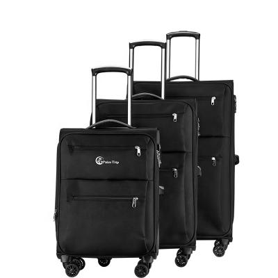 China School\Travel\etc good price long distance nylon 3 Pieces Luggage Set Trolley Luggage Travel Bag With 4 Wheels for sale