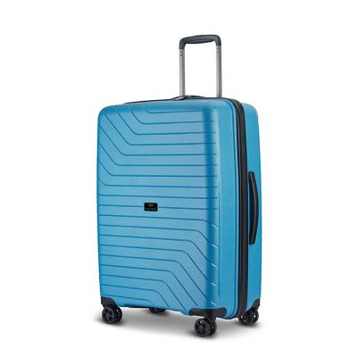 China School\travel background\etc. 2019 PP 3 Pieces Set Plastic Trolley Luggage Carry On Suitcase pp Plastic Trolley Luggage Set for sale