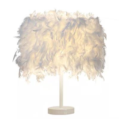 China EUROPEAN Small Size Decorative Colorful Wholesale Feather Table Lamp For Hotel Corridor for sale