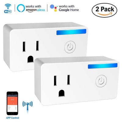 China 2.4GHz Set Of 2 Wireless Smart Plug No Hub Required To Manage Your Home for sale