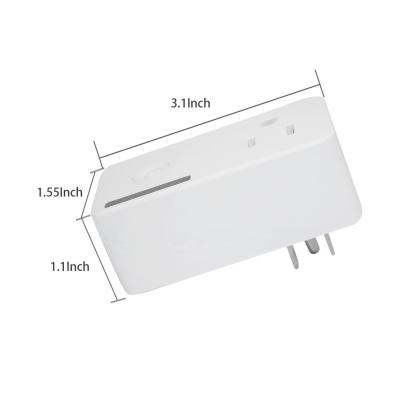 China 2.4Hz 16A Mini Wireless Wifi Smart Plug with Energy Monitoring and Timing Function for sale