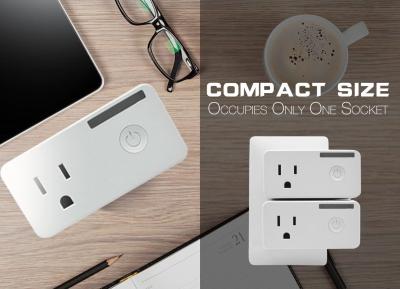 China interruptor esperto da tomada Wifi da tomada sem fio de 120V 2.4Hz mini com temporizador, controlo a distância à venda