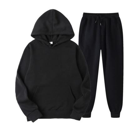 China New Casual Autumn Solid Color Men's Hoodie Custom Made Anti-UV Suit Pants Sportswear Fashion Two-Piece Sportswear for sale