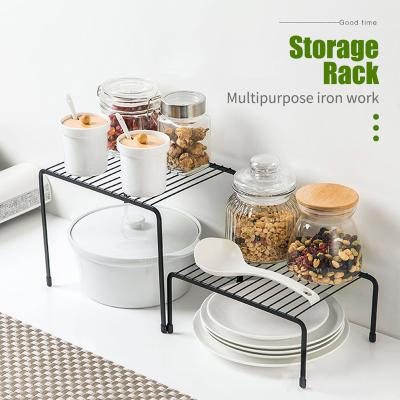 China Sustainable creative combination of kitchen shelving with two parts can be used as spice rack and sink rack for sale