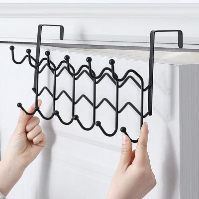 China Factory direct sales viable universal 12 hooks metal over the door hanger for sale