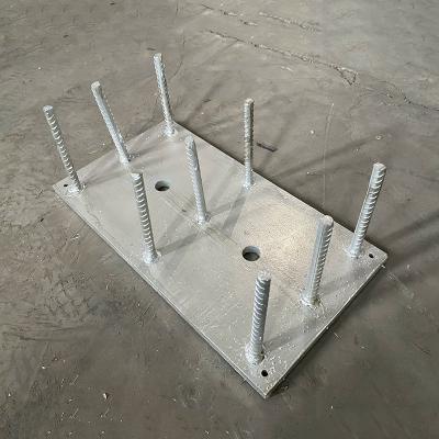 China Rectangular Structural Steel Embedded Plates In Concrete / Embedded Foundation Part for sale