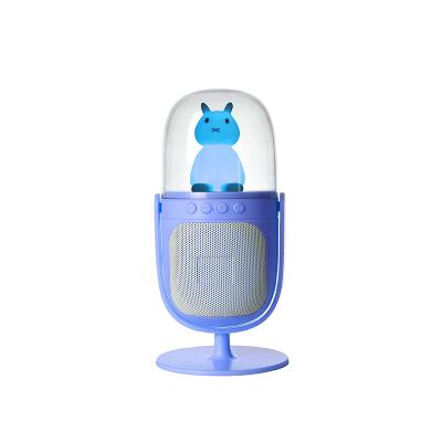 China New Cute AirPlay Bunny A906 Mini Portable LED Cartoon Flashing Light Radio BT Speaker Colorful Cute for sale