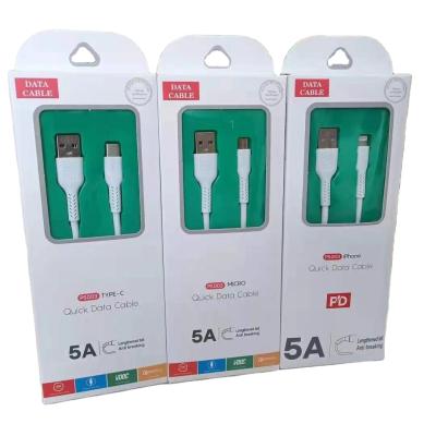 China Mobile Phone Types To Cheap Fast Charging Cable 5A Fast Charging Date Cable For Type C MIC USB For Huawei/Samsung for sale