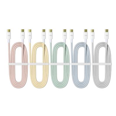 China Type-C Fast Charging Nylon Cable Gold Plated MP3/MP4 Player 2.1A 120W Data Cable Mobile Phone Charging Cable For IP Android for sale