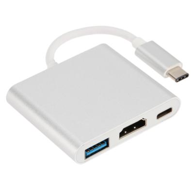 China AU1 Multimedia Type C to HDTV Type C USB A Male USB 3.1-C Multiport Adapter for Mac for sale