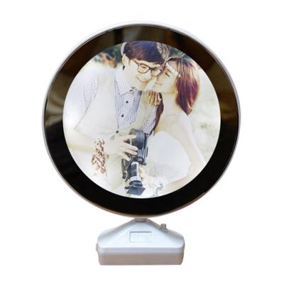 China Home Decoration Plastic Glass White Magic Mirror With Frame Led Light for sale