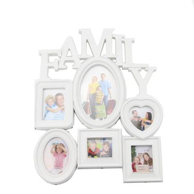 China Plastic Picture Frame Combination Photo Wall Family Wedding Kids Unique Housewarming Keepsake Home Picture Frame for sale