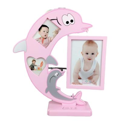 China European Shape Fashionable Children's Moon Picture Mirror Picture Baby Gift Three-piece Photo Frames for sale