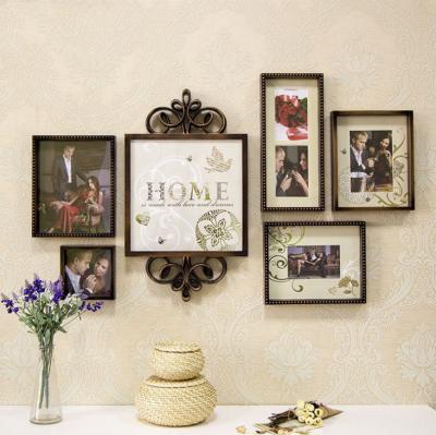 China High Quality European Family Photo Frame Set Wall Customized Classic European Style Family Frame Set for sale