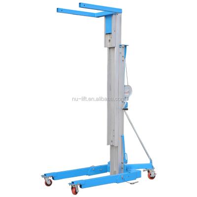 China LGA10 Aluminum Manual Winch Lifter Aerial Work Platform for sale