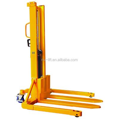 China Hydraulic Hand Lifting Stacker With Straddle 1000kg Leg for sale