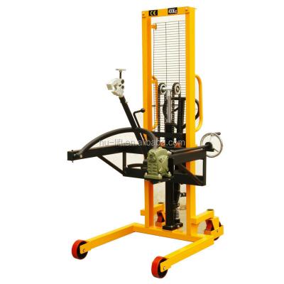 China Manual Hydraulic Drum Lift Stacker 400KG Capacity 400KG for sale