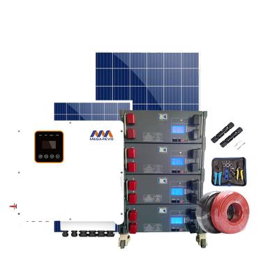 China Home Megarevo Complete Set Solar Energy System Hybrid Solar System 5KW 8kw 10KW 15kw solar panel Solar Power System for Home for sale