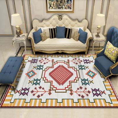 China Washable Customized professional bohemia style prayer rug non-slip carpets and rugs bohemia carpet living room for sale