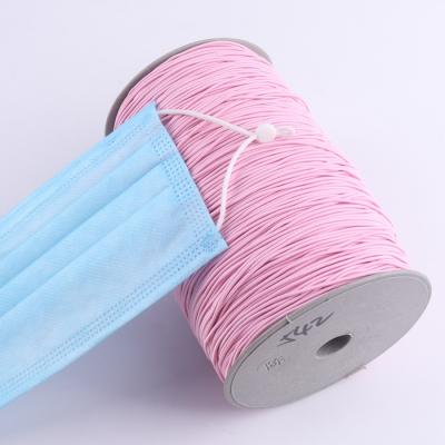 China Viable Hot Selling Pink Color 1.5mm Round Elastic Rope Ear Cord For DIY MA SK Earring for sale