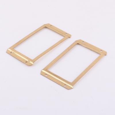 China Custom Gold Color Metal Office Binder Tag Label Holder Brass Supermarket Shelf Card Holder for sale