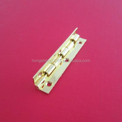 China Wooden Box Gold Color Iron Piano Furniture 90 Degree Locking Jewelry Box Hinge for sale